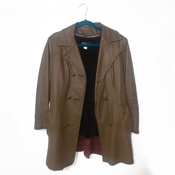 Vintage Brown Leather Jacket - Picture 5 of 9